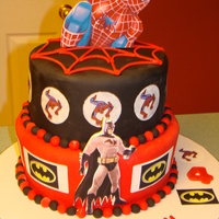 Superhero Cake Superhero Spiderman, Batman Childrens cake