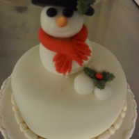 Snowman Mini Christmas Cake This is another 3" mini christmas cake for charity