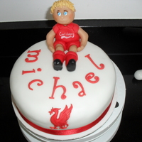 Liverpool Football Player Model This cake was made for my daughters fiance for his birthday. Sort of modelled from a picture of him