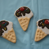 Ice Cream Cone Cookies made these as favours for guests at my daughters 2nd bday party.
