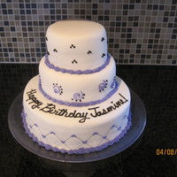 16Th Birthday Cake So my friend's daughter, is having her sweet 16 party and she saw the cake I made for my daughter and wanted one just like it (minus...