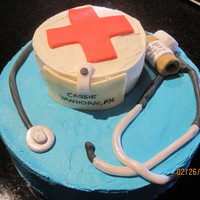 Nursing School Graduation I made this cake for my friend who graduated nursing school with me. She had a party and requested I make her a cake. It is chocolate on...