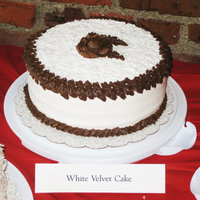 First Cake Tasting Event I used the White Velvet Cake recipe from CakeMommyTX (thank you for the wonderful recipe). Buttercream icing was used for the simple...