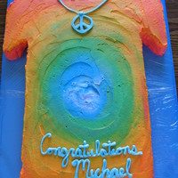 Tie-Dye T-Shirt I made this cake for my cousin's surprise graduation party. He loves tie-dye, and he's very nontraditional, so I figured this...