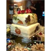 Napkin Birthday Cake This cake was made to go with napkins my mother picked out for my grandmother's 90th birthday. Not really my style, but she loved it....