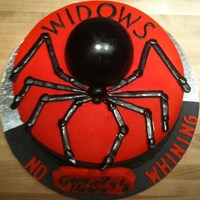 Widows Motorcycle Club Cake I made this for a friend it was her 25th wedding anniversary, but wanted their motorcycle club emblem on the cake. The whole cake is edible...