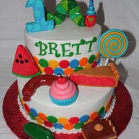 The Very Hungry Caterpillar My customer requested a Very Hungry Caterpillar cake. I found a cake design like this one on CC posted by amyndod. Her cake was so cute, I...