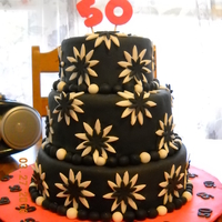 50Th Birthday Cake 50th Birthday cake!! My first paying customer...after several mistakes...it ended up costing me money :) But it turned out in the end