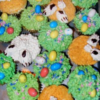 Bunny Hole Cup-Cake These are some cupcakes I made for Easter, they are vanilla and all buttercream. I got the idea from the Hello Cupcake book.