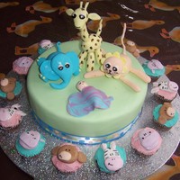 Animal Cake cute baby shower cake