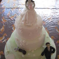 Golf Wedding Cake this was a half bride cake and half grooms cake!