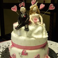 Heart Novelty Wedding Cake couple