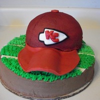 Kansas City Chiefs Hat Chiefs hat with matching blackhawks hat made for a joint b-day party for my FIL and BIL.