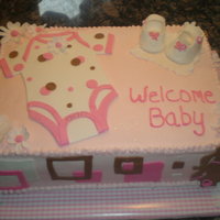 Baby Shower I love this cake by ladyonzlake. I always wanted to do this cake and when the time came to make a baby shower cake I had to try this one. I...