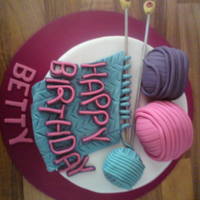 Knitting Cake My car's knackered and my cousin's boyf is a mechanic, it just so happens it's his mum's birthday this week so he'...