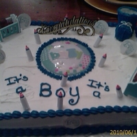 It's A Boy Pt.1 Quilted Baby Shower Cake