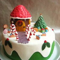 Candy House In The Snow! Last year I made this cake for Christmas. I realized that I didn't put the picture here on CC yet, so here it is. TFL!
