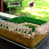 Baseball Diamond I made this for my nephew's end of season party for his baseball team. Each kid got a penant flag with their name.