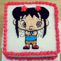 Kai-Lan I made this for my daughter's first birthday. The eyes are a little wonky but she didn't care lol