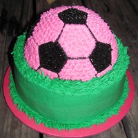 Pink Soccer Ball Cake 