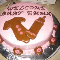 Pink And Brown Baby :) First cake I have done for someone other than family !