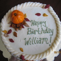 Fall Splender Fresh Strawberry cake with creamcheese icing. All decorations are hand sculpted from MMF. TFL