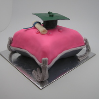Graduation Cake this was done for a graduation.. why cant pillow cakes hold a graduation cap instead of a tiara!!