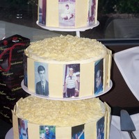 Over The Years I made this for my dad's 60th birthday. I tempered white chocolate and after pouring into a pan and letting them set, I cut them into...