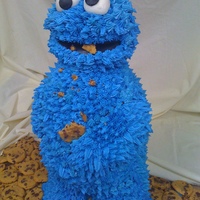 Cookie Monster Cake This guy was sooo fun to make. He was 2 1/2 feet tall. From the hips down he was supported by PVC frame covered in RKTwith a PVC running up...