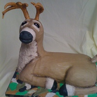 Deer Cake I made this for a friend's hunter lodge annual chili cookoff. I had the worst time getting the antlers to stay. My deer started out as...