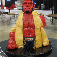Hellboy Cake This is the Hellboy cake I made for the Showcake category for That Takes The Cake 2011 in Austin, TX. I'm a beginner with no work cake...