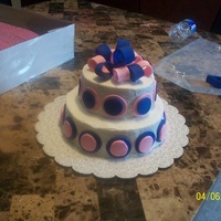 Mommy's B-Day Cake (Strawberry W/ Vanilla Bc) Ok the icing is not that great on this cake because it was my mother's birthday and my husband wanted to help. He did an ok job but...