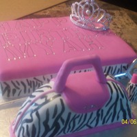 Zebra Purse And Gift Box (Vanilla Cake) Painting the stripes versus using edible paper is sooo much better. This was for my niece's 8th B-day and she along with her entire...