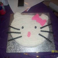Hello Kitty! Chocolate Cake with Vanilla BC Icing...it tasted great!