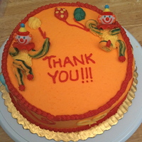 Clown Cake This was my final Wilton course #1 assignment. I was really happy with the borders on this one because for once I took my time and didn&#...