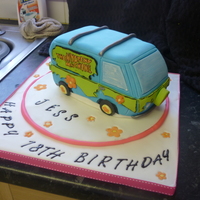 Scooby Doo Van Cake made for a friends 18th who is fanatical about scooby doo. it was all done in a day so a bit rushed but it was ok considering.