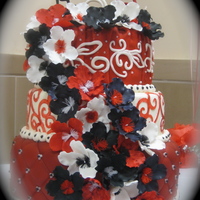 Sweet 16! Three tier Sweet 16 cake with Tie Dye Cake in the middle! The middle tier design was cut with the Cricut Expression!