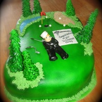 Golf Cake! Made this cake for an avid golfer / navy re-enlistment!