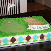 50Th Birthday Golf Cake This was a 50th birthday sheet cake. The customer's only request was golf theme. I took inspiration from several cakes here on CC....