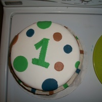 1St Birthday Cake I ran out of fondant on the lower half...whoopsie! Tasted delicious though!