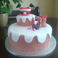 Christmas 'santa Got Stuck Down The Chimney' Cake 