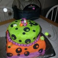 14Th Birthday Cake First attempt at making a tiered cake it was a last minute kinda thing. Please leave comments as what y'all think of my feeble...