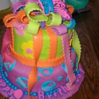 Bella's Cake 2nd time making a tiered cake, it was all red velvet with chocolate chip cc. Please let me know what u think.