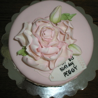 Peony Birthday Cake Dark Chocolate Cake with Ghiridelli Buttercream.