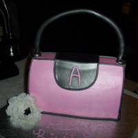 Super Easy Purse Cake This was a very easy cake to make. I used the wilton book pan, cut it in half and stood on ends. this was iced in buttercream with fondant...