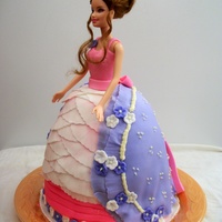 Barbie Cake My daughter wanted one so here it is.