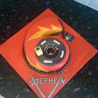 Number 6 Cars Themed Cake 