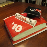 Graduation Cake Elementary school graduation cake made with Marshmallow Fondant