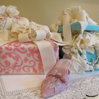 Gifts For A Girly Girl 3 different kinds of cakes - all fondant covered -