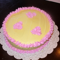 My First Cake Ever.. This was actually a cake made before my first Wilton class..I was playing around with tinting frosting and decorator tips..